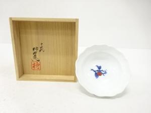 人間国宝　十四代　酒井田柿右衛門造　染錦　柿文　小鉢